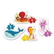 Kép 2/2 - MyFirst Puzzle: 4 az 1-ben víz alatti állatok Supercolor bébi puzzle - Clementoni