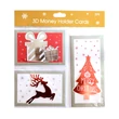 Kép 5/5 - Karácsonyi 3D-s üdvözlőkártya szett borítékkal 3db-os többféle változatban
