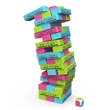 Kép 3/3 - Gabby Babaháza: Színes toronyépítő jenga társasjáték - Spin Master