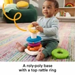 Kép 3/5 - Fisher-Price: Sensory Rock-A-Stack™ gyűrűpiramis - Mattel