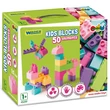 Kép 1/6 - Kids Blocks pasztell építőelemek 50 db-os szett - Wader