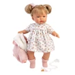 Kép 2/3 - Llorens: Joelle 38cm-es baba hanggal virág mintás ruhában