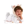 Kép 5/5 - Llorens: Tala Sonrisas 44cm-es újszülött baba hanggal zsiráfos ruhában