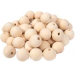 Kép 1/2 - PlayBox: Natúr fa gyöngy golyók 30mm-es méret 50db-os csomag