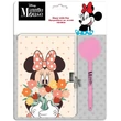 Kép 1/2 - Disney: Minnie Egér titkos napló lakattal és pom-pomos tollal 12x18cm 60 lapos