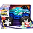 Kép 1/4 - Hot Wheels Monster Trucks: Távirányítós interaktív Mega Wrex monster kisautó - Mattel
