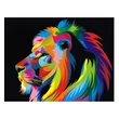 Kép 1/3 - Gyémántszemes kirakó: Színes oroszlán gyémántfestő szett 40x50cm