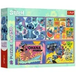Kép 1/5 - Disney: Csodálatos Stitch 4x250db-os puzzle - Trefl