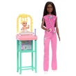 Kép 2/4 - Barbie barna hajú gyerekorvos karrierbaba játékszett - Mattel