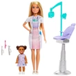 Kép 2/4 - Barbie szőke hajú fogorvos karrierbaba játékszett - Mattel