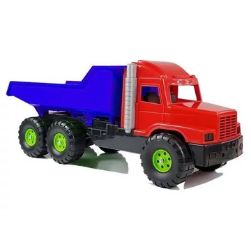 Játék műanyag óriás dömper szállító jármű 80 cm 5027 piros-kék