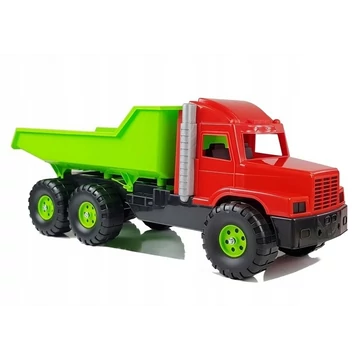 Játék műanyag óriás dömper szállító jármű 80 cm 5027 piros-zöld