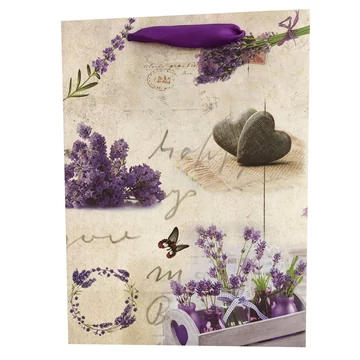 Levendulás ajándék tasak 18X24X8,5cm 71914