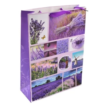 Levendula mintás ajándék tasak