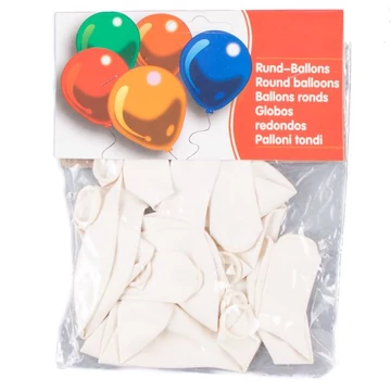 Fehér színű lufi 12 db-os kiszerelésben 71578