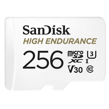 Sandisk microSDXC high endurance 256 GB memóriakártya 100 mb/s c10 u3 v30 SDSQQNR-256G-GN6IA micro SD XC (183568)