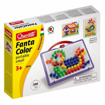 Quercetti: Színes pötyi készlet-kacsa 100db-os