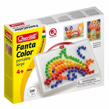 Quercetti: Színes pötyi készlet-delfin 150db-os