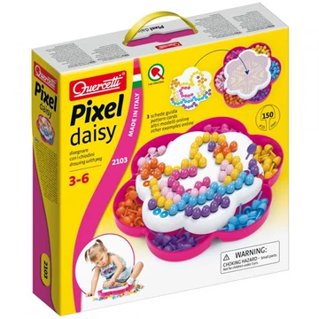 Quercetti: Pixel Daisy pötyi kirakó 150db-os
