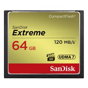 Sandisk cf extreme 64 GB memóriakártya 120mb/s 85mb/s SDCFXSB-064G-G46 (124094)
