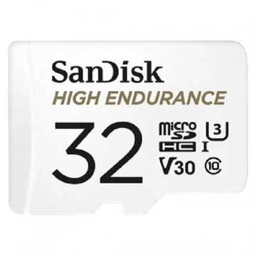 Sandisk microSDHC high endurance 32 GB memóriakártya 100 mb/s c10 u3 v30 micro SD HC (183565)