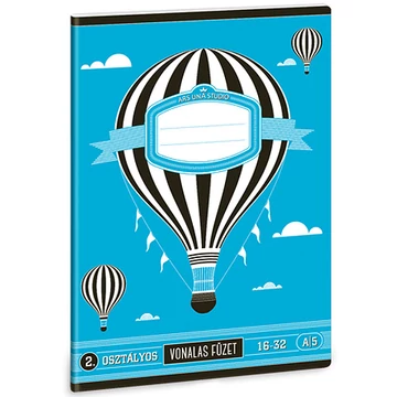 Hőlégballonos 2.oszályos vonalas füzet A/5