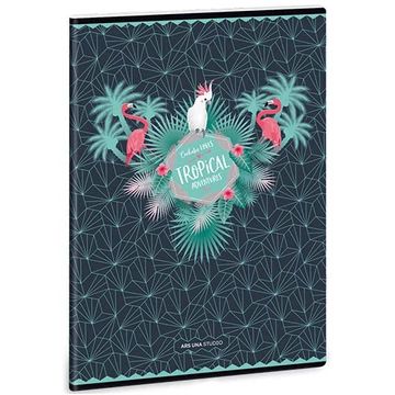 Pink Flamingo négyzethálós kapcsos füzet A/4