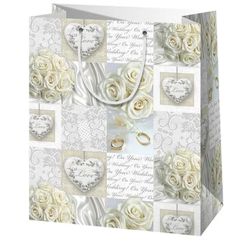 Esküvői nagy ajándéktáska 27x14x33cm