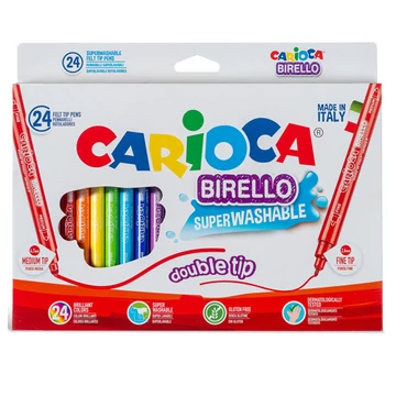 Dupla végű filctoll készlet 24db - Carioca