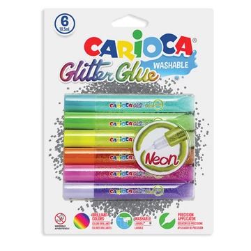 Neon csillámos dekoráló szett 6db-os