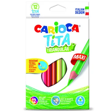 Carioca: Tita maxi háromszög színes ceruza 12db-os