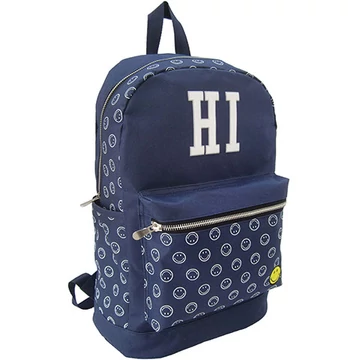 Smiley kék iskolatáska, hátizsák