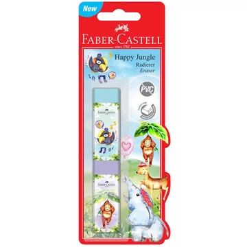 Faber-Castell: Vidám dzsungel PVC menetes radír 2db-os szett