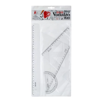 ICO: SÜNI vonalzó készlet átlátszó