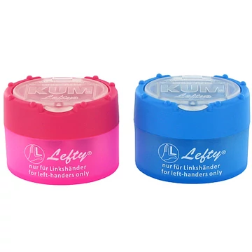 Műanyag balkezes hegyező 2 színben