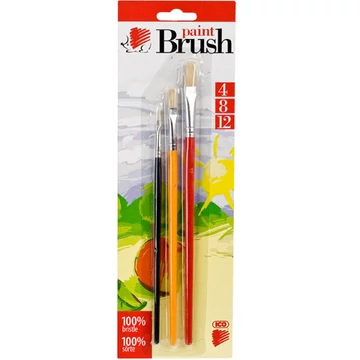 ICO: Süni ecsetkészlet festett fanyelű 3db-os