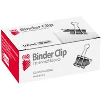 ICO: Binder csipesz 15mm 12db-os doboz