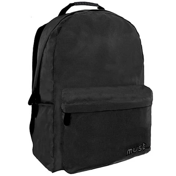MUST Monochrome Ripstop fekete iskolatáska hátizsák