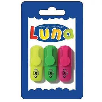 Luna: Színes mini szövegkiemelő 3db-os szett