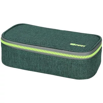 Spirit: Sötét és világoszöld színű ovális tolltartó 23x10cm