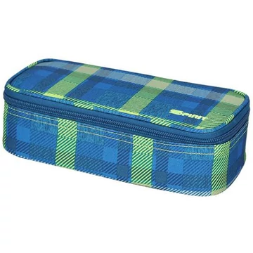 Spirit: Kék színű mintázott ovális tolltartó 23x10cm