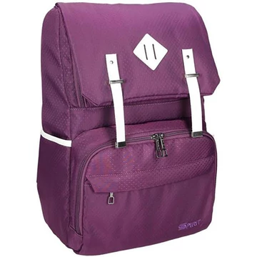 Spirit: Bíbor színű hátizsák fehér pántokkal 47x33x17cm