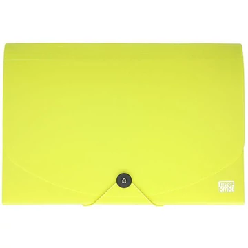 Spirit: Irattartó mappa A4 12 rekeszes neon sárga