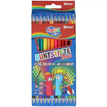 Spirit: Háromszögletű kétvégű színesceruza 12db-os szett