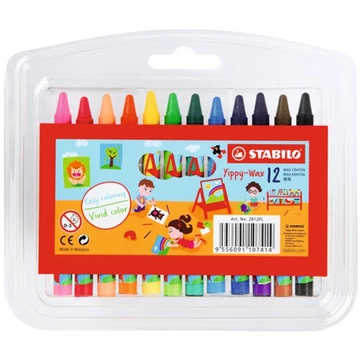 Stabilo: Yippy-Wax zsírkréta 12db-os készlet