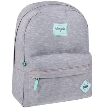 Starpak ezüstszürke kétrekeszes iskolatáska, hátizsák