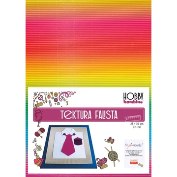 Bambino: Szivárványos sárga dekor 3D hullámkarton B4 25x35cm