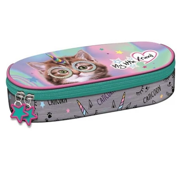 Cicakornis hologramos ovális tolltartó 20,5x9,5x5cm