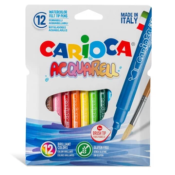 Ecsetvégű filctoll 12db-os - Carioca