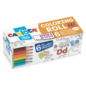 ABC mini színező henger 6db mini színesceruzával - Carioca